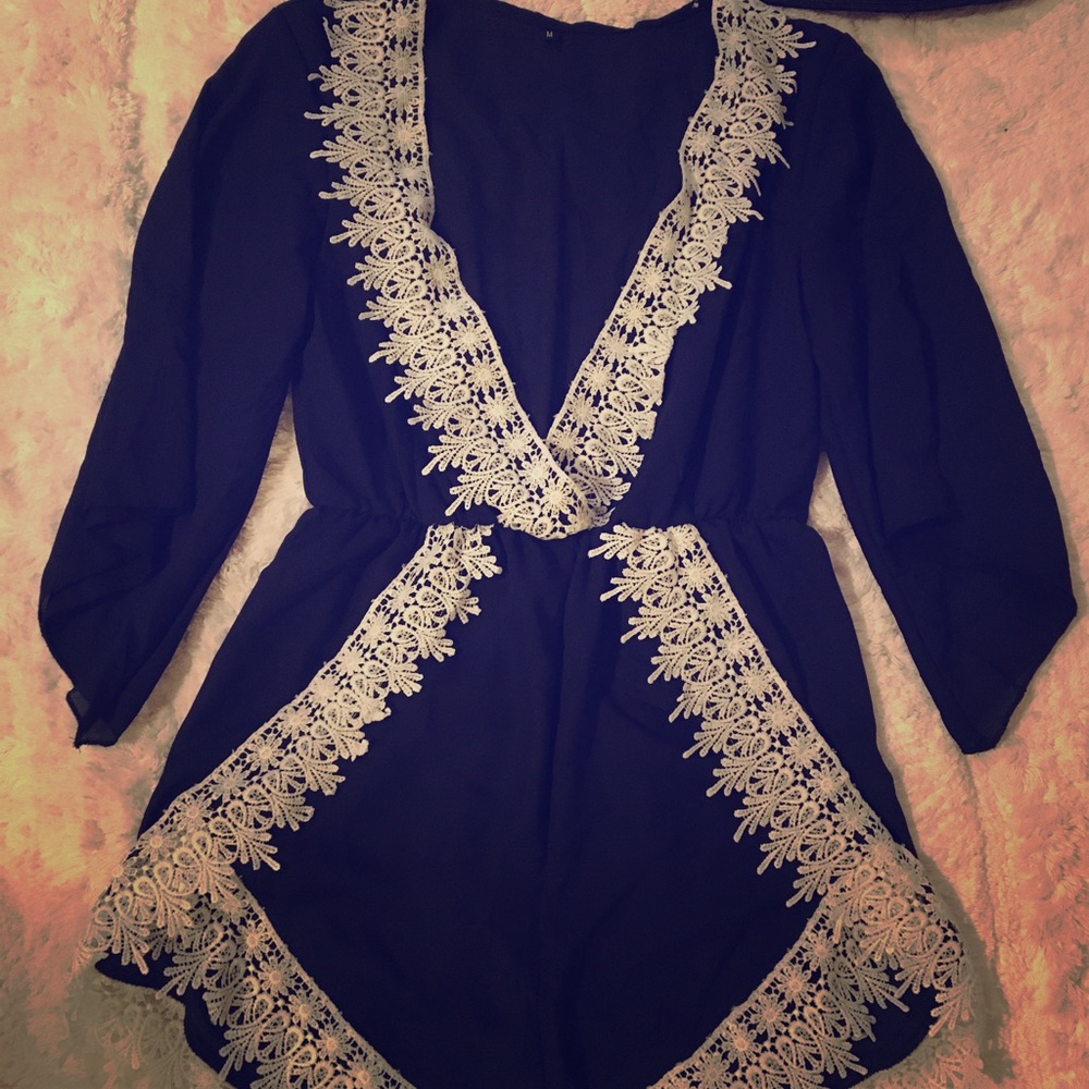 Lace lined Beach Coverup